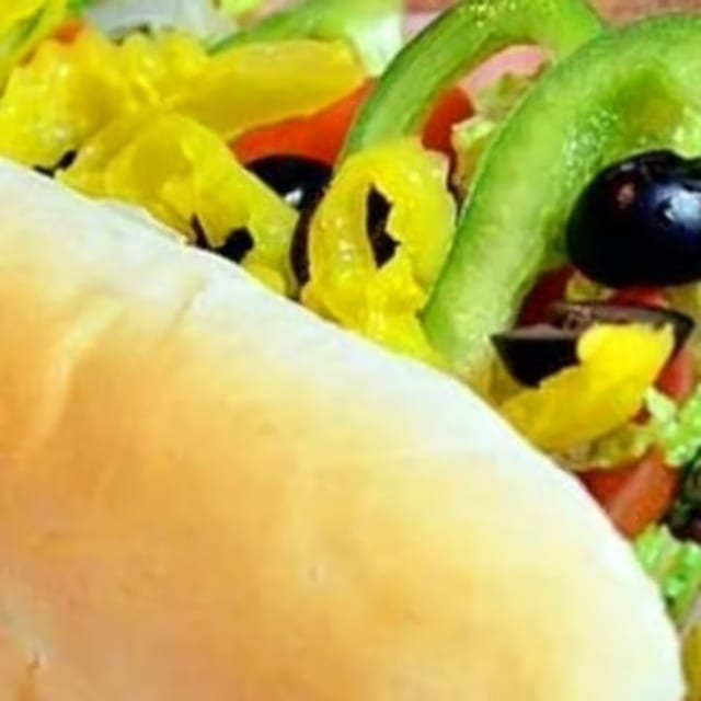 Grilled Veggie Sub 8" + Fries + Can Soda.